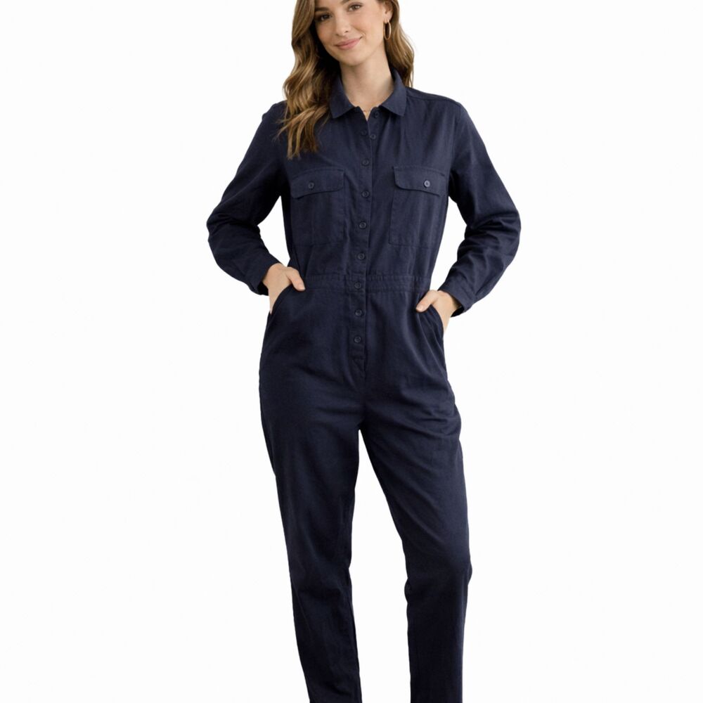 Outerknown S.E.A. Button Front Romper One Piece J… - image 1